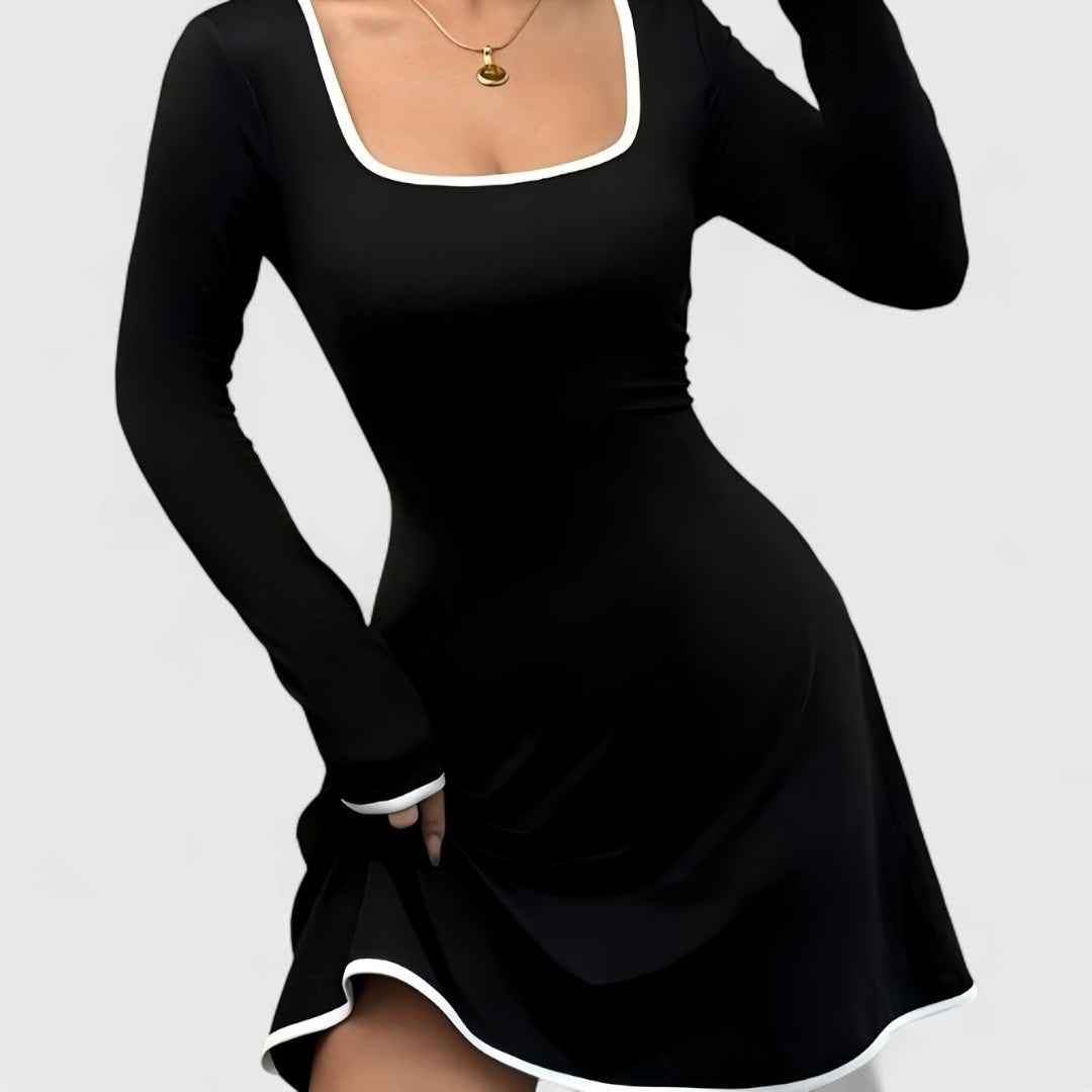 ANTONIA™|ABITO ELEGANTE A MANICHE LUNGHE SVASATO