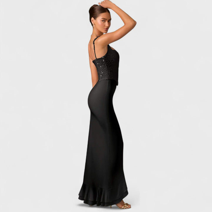 BELLA™|ABITI CORSETTO IN RASO CON VOLANT