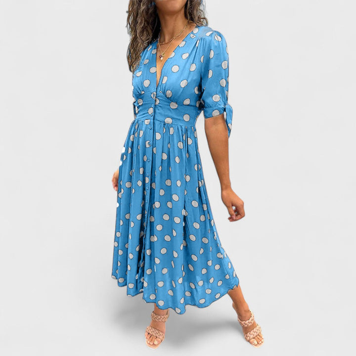 MONIQUE™|VESTITO ELEGANTE A POIS