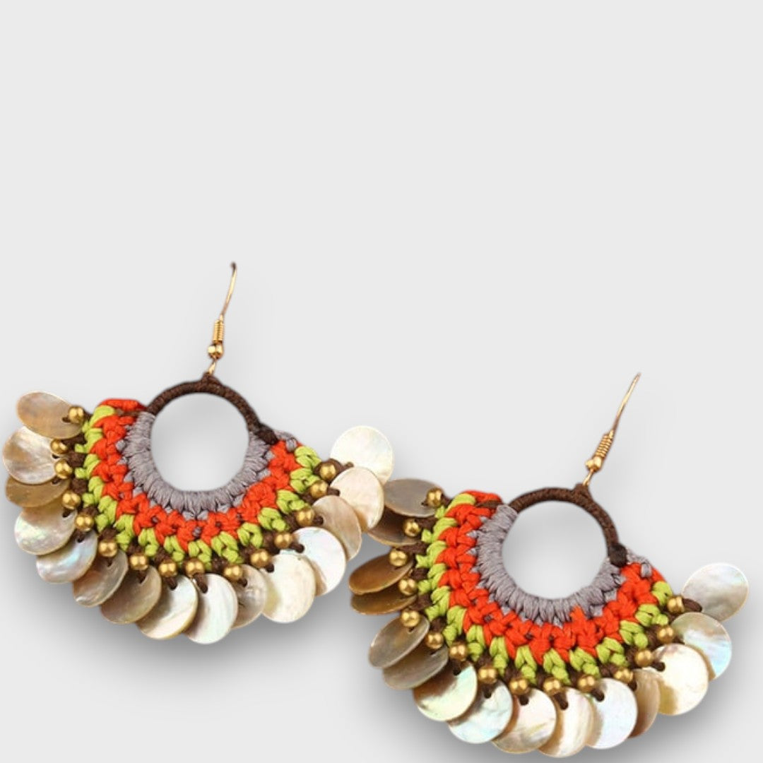 ISALDA™|ORECCHINI VINTAGE CON LEGNO E PERLE