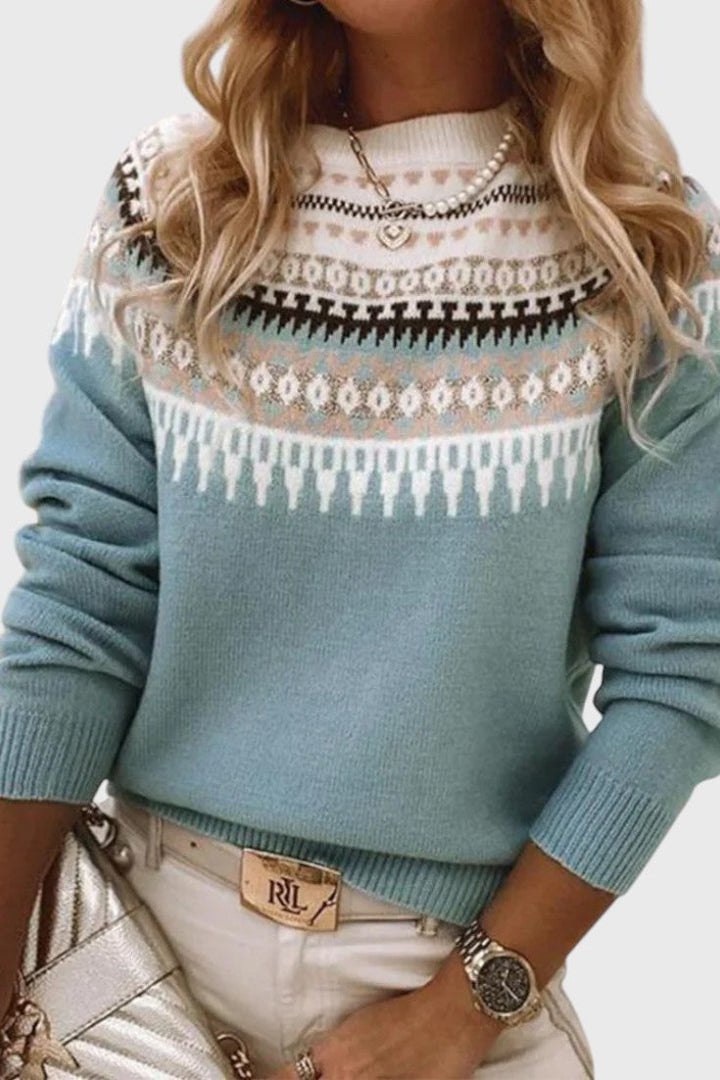 GEMMA™|MAGLIONE A GIROCOLLO CON TRAMA STRUTTURATA