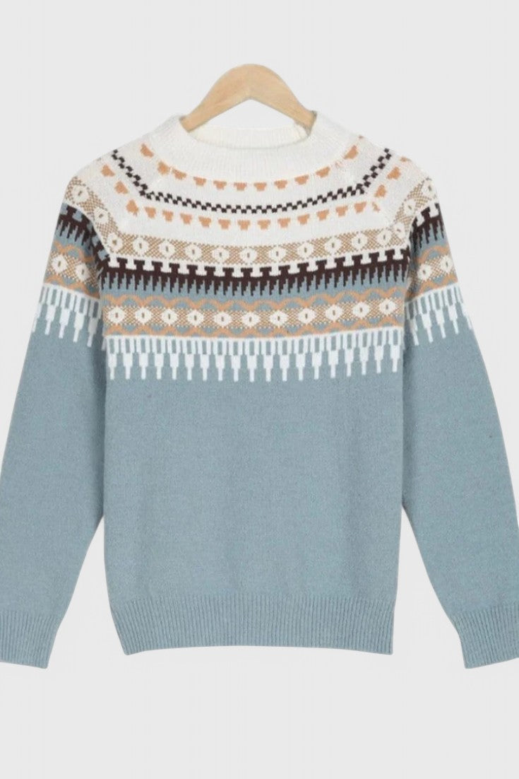 GEMMA™|MAGLIONE A GIROCOLLO CON TRAMA STRUTTURATA