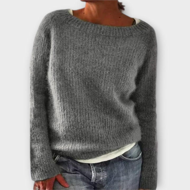REGINE™|MAGLIONE A MAGLIA MONOCOLORE