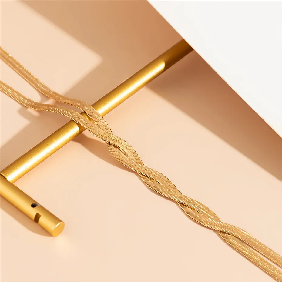 FLAIRA™|COLLANA A SERPENTE REGOLABILE IN ORO