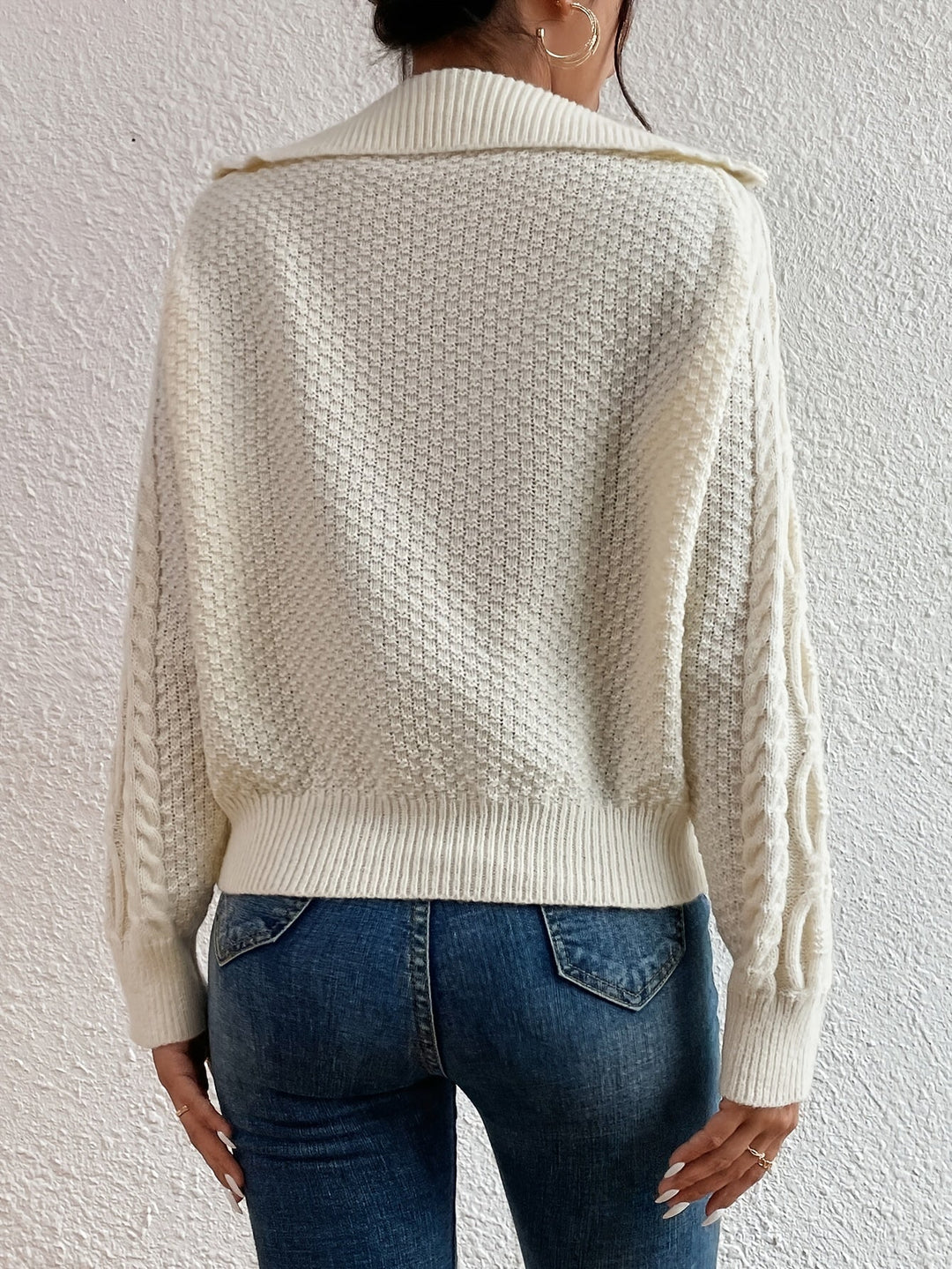 HARLOW™|MAGLIONE A TRECCIA CON COLLO ZIP