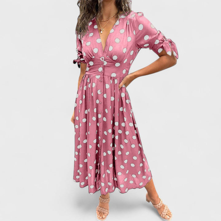 MONIQUE™|VESTITO ELEGANTE A POIS