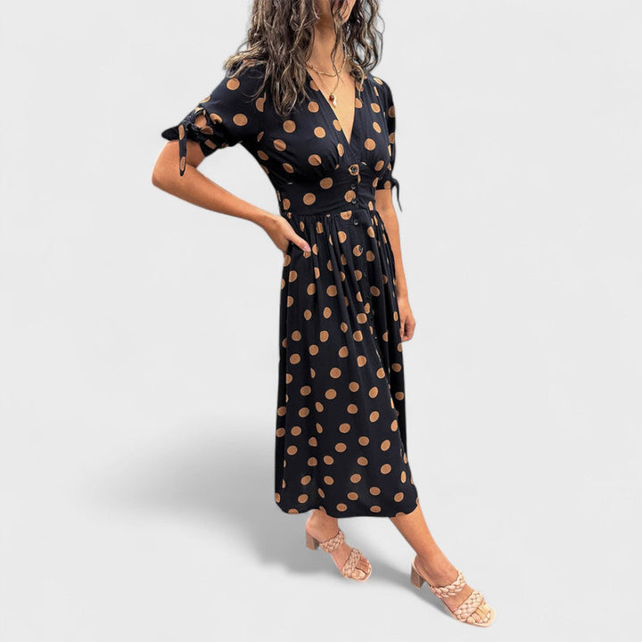 MONIQUE™|VESTITO ELEGANTE A POIS