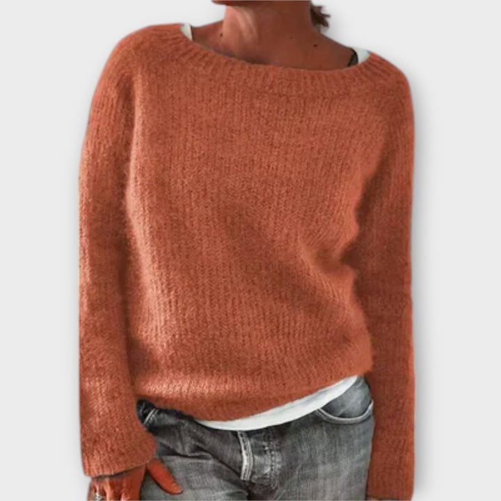 REGINE™|MAGLIONE A MAGLIA DI COLORE SOLIDO