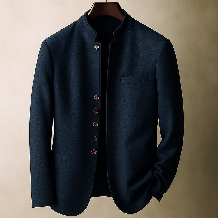 HARRISON OF CALIFORNIA | WOOL JACKET WITH STRAIGHT COLLAR