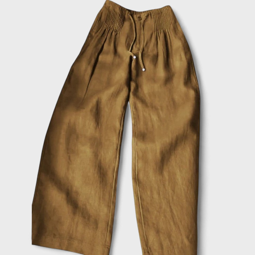 ISALIE™|PANTALONI A GAMBA LARGA