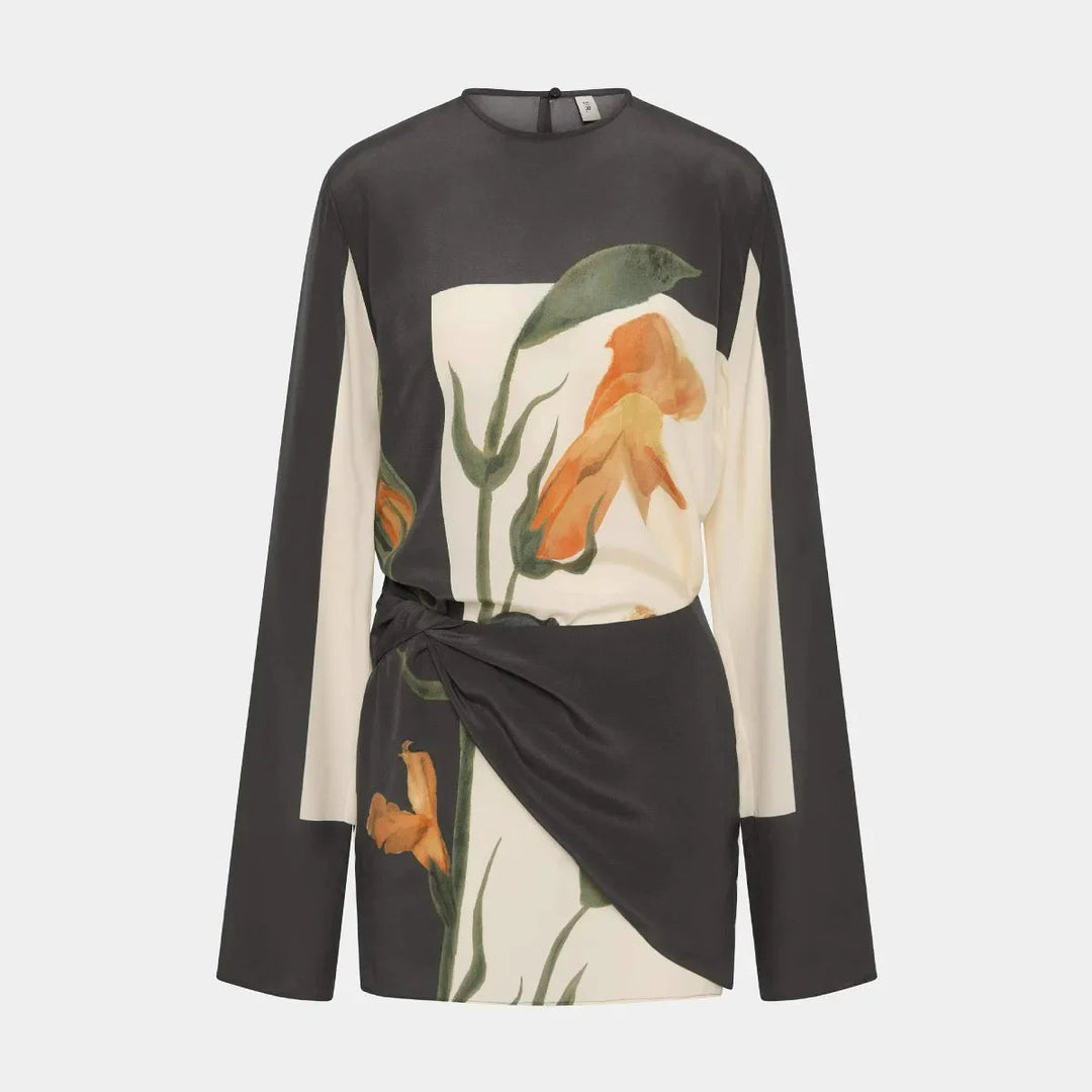 AURELIA™|VESTITO MINI ARTISTICO CON NODO SCULTOREO