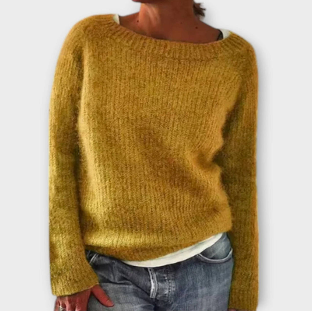 REGINE™|MAGLIONE A MAGLIA MONOCOLORE