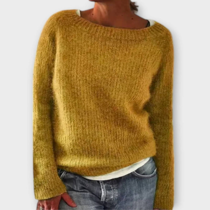 REGINE™|MAGLIONE A MAGLIA MONOCOLORE