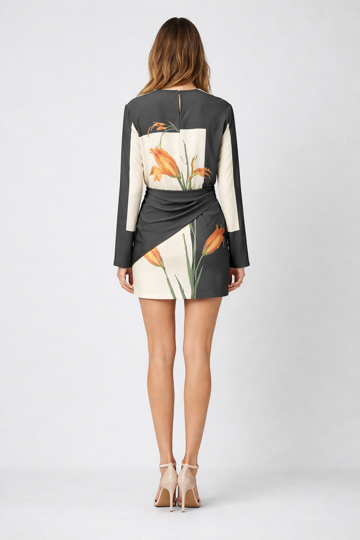 AURELIA™|VESTITO MINI ARTISTICO CON NODO SCULTOREO