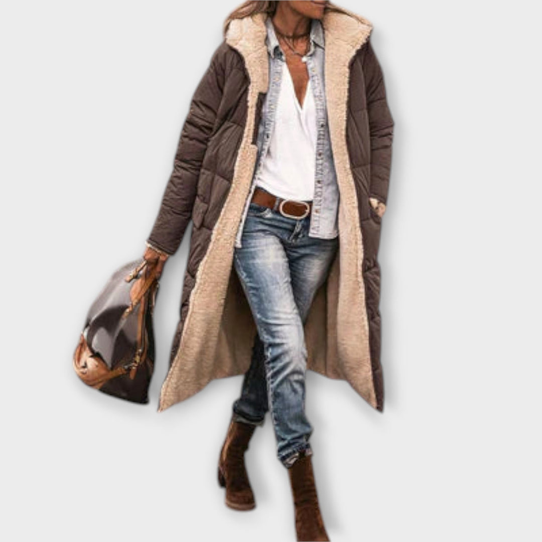 KORA™|CAPPOTTO ACCOGLIENTE FODERATO IN PELLICCIA