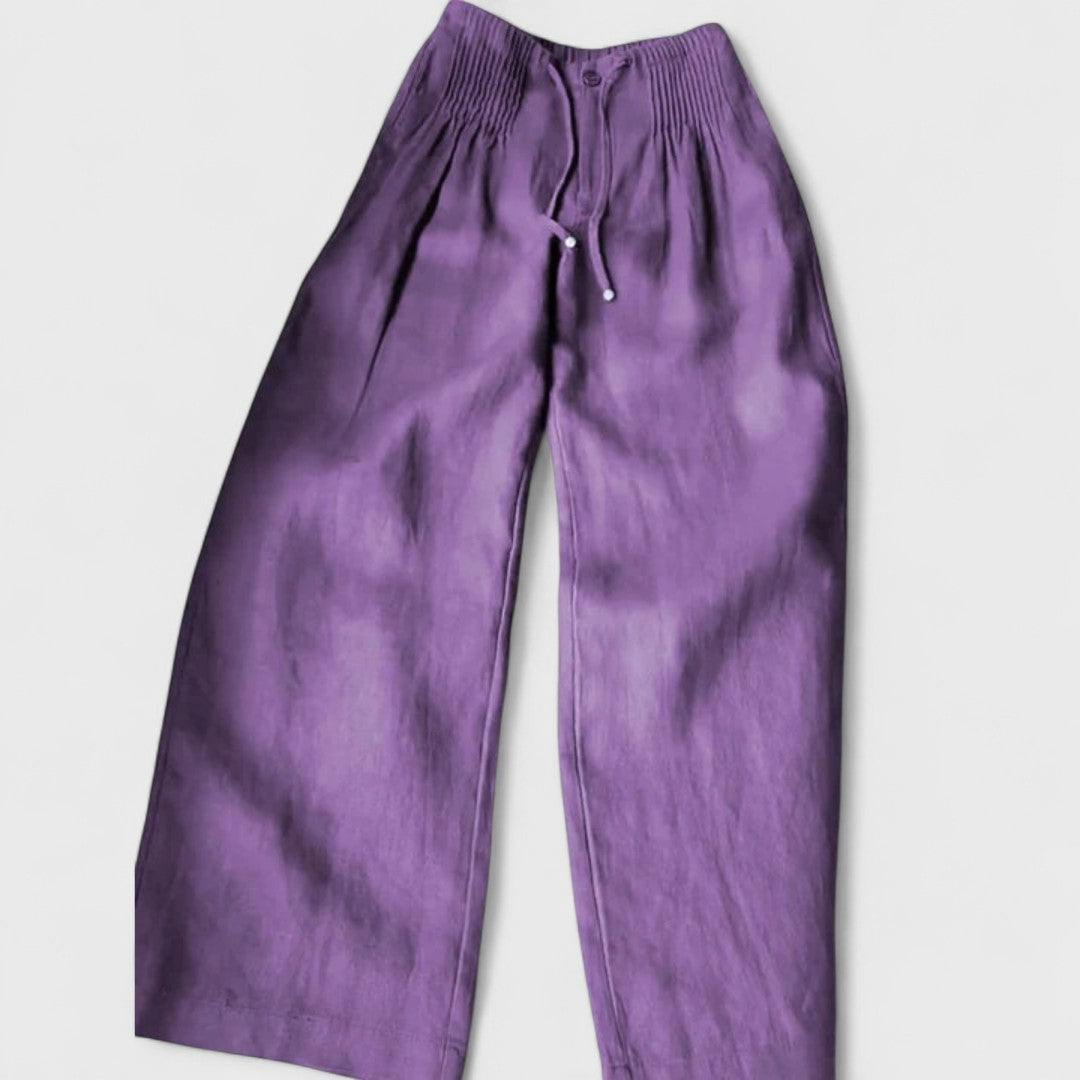 ISALIE™|PANTALONI A GAMBA LARGA