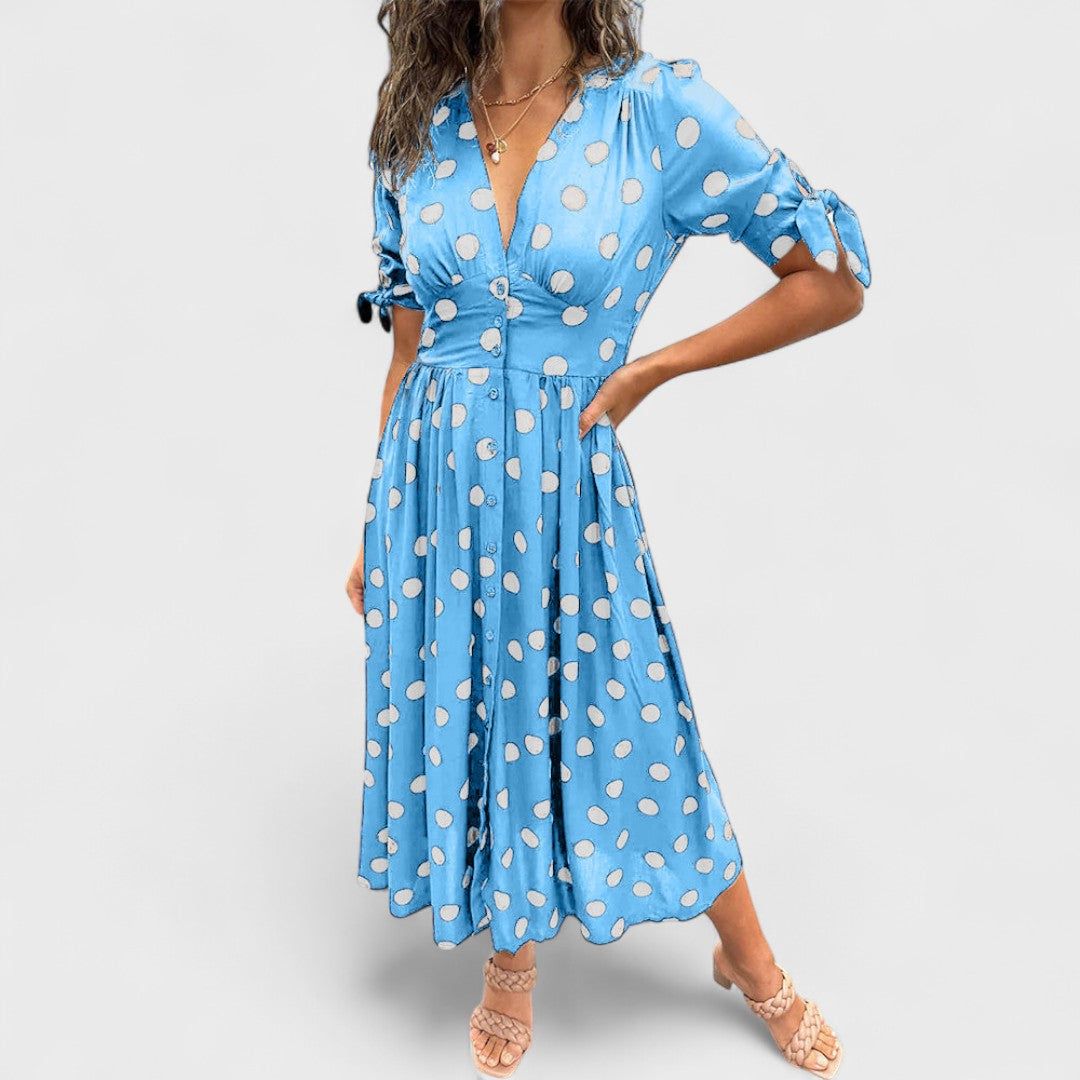 MONIQUE™|VESTITO ELEGANTE A POIS