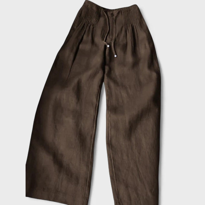 ISALIE™|PANTALONI A GAMBA LARGA