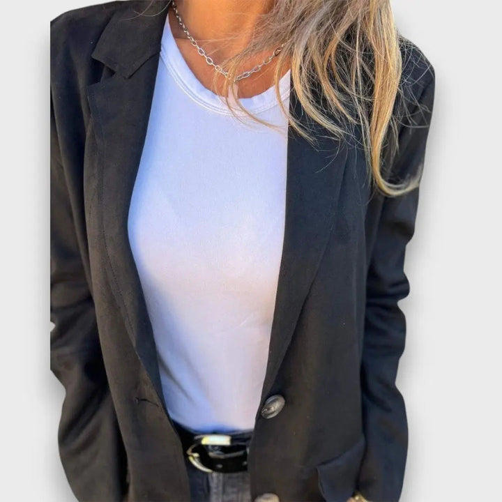 ELOISE™|BLAZER-CARDIGAN MORBIDO IN CAMMELLO