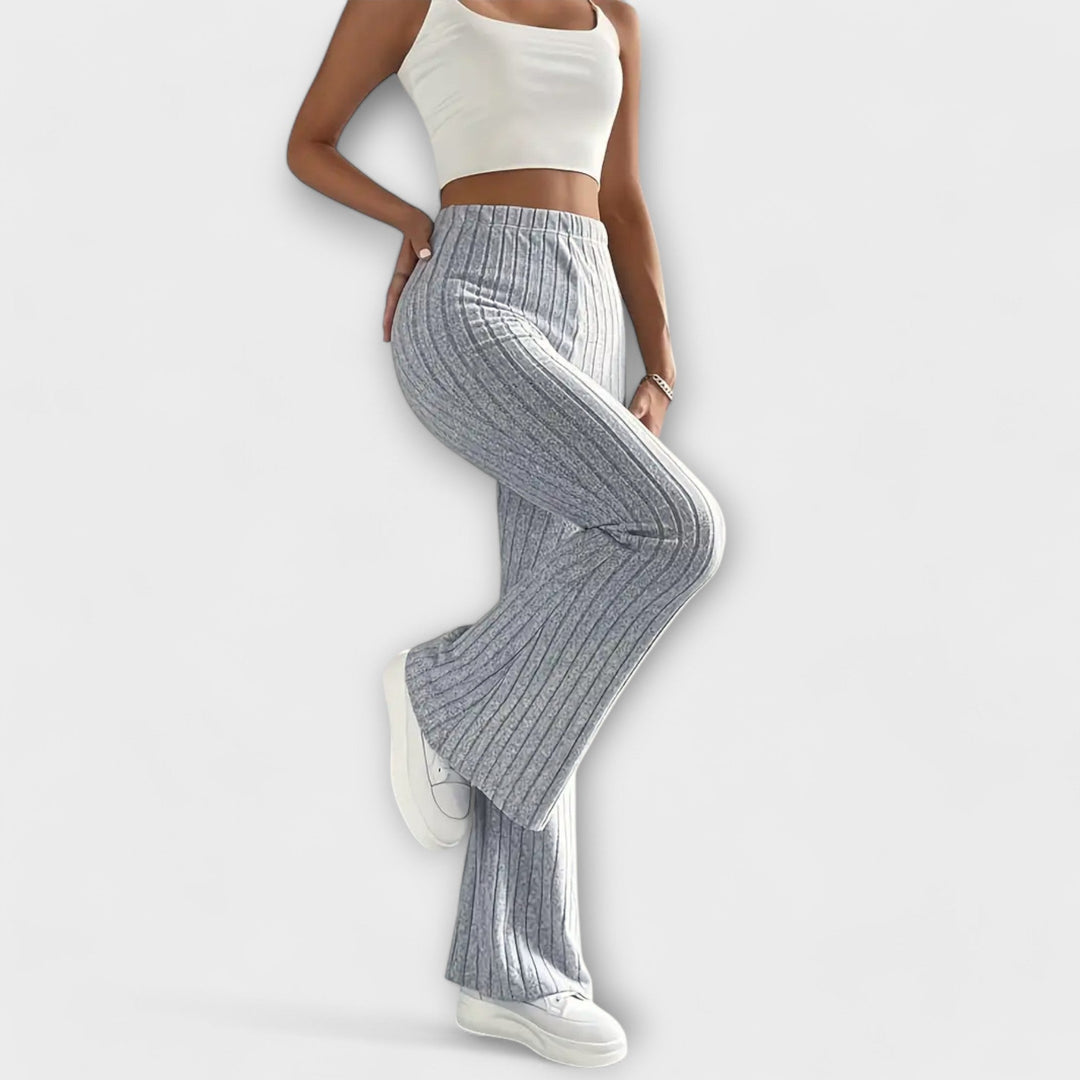 LURETTA™|PANTALONI SVASATI CON STRUTTURA FINE