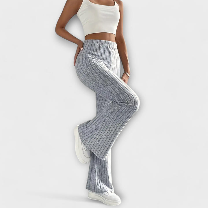 LURETTA™|PANTALONI SVASATI CON STRUTTURA FINE