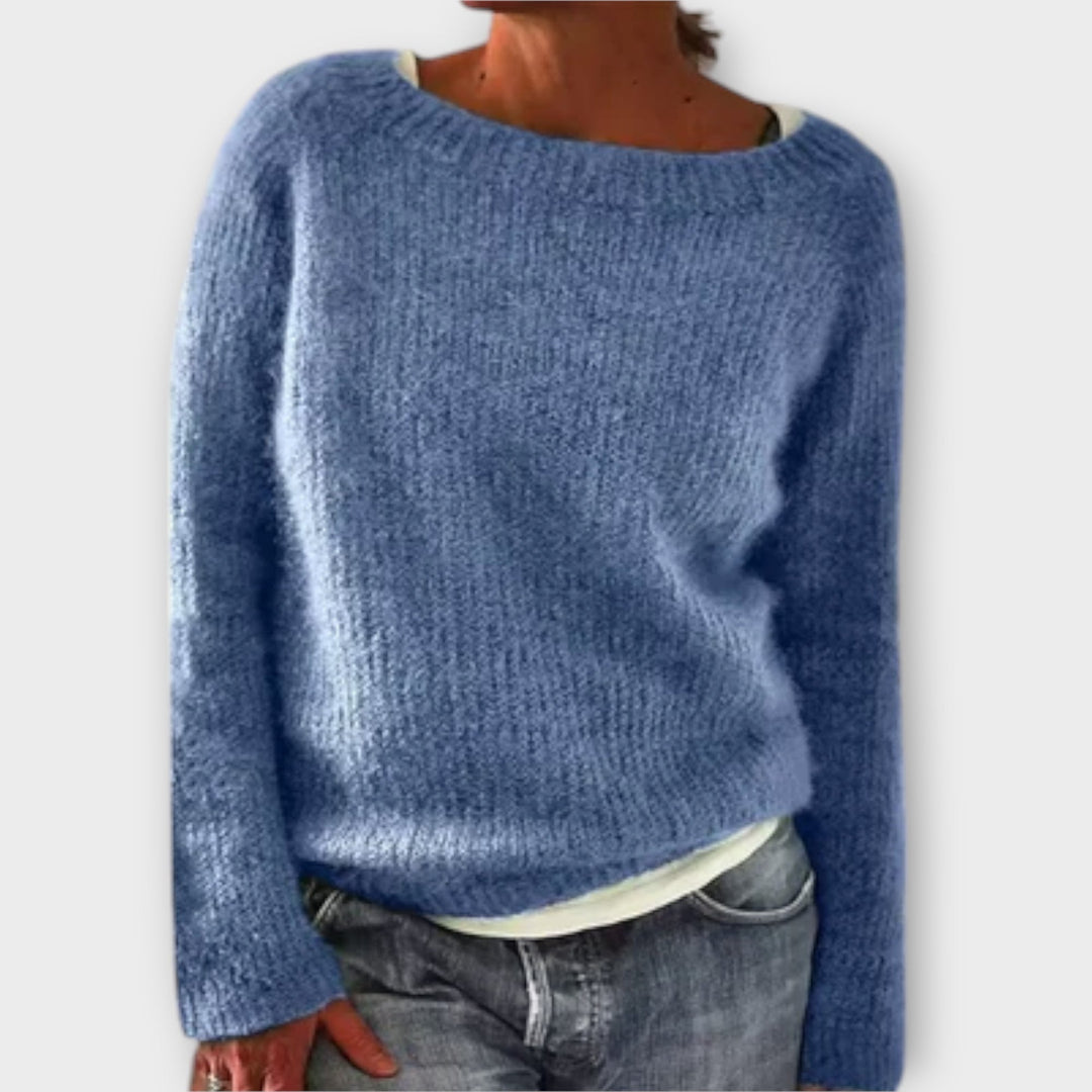 REGINE™|MAGLIONE A MAGLIA MONOCOLORE