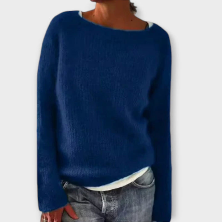 REGINE™|MAGLIONE A MAGLIA MONOCOLORE