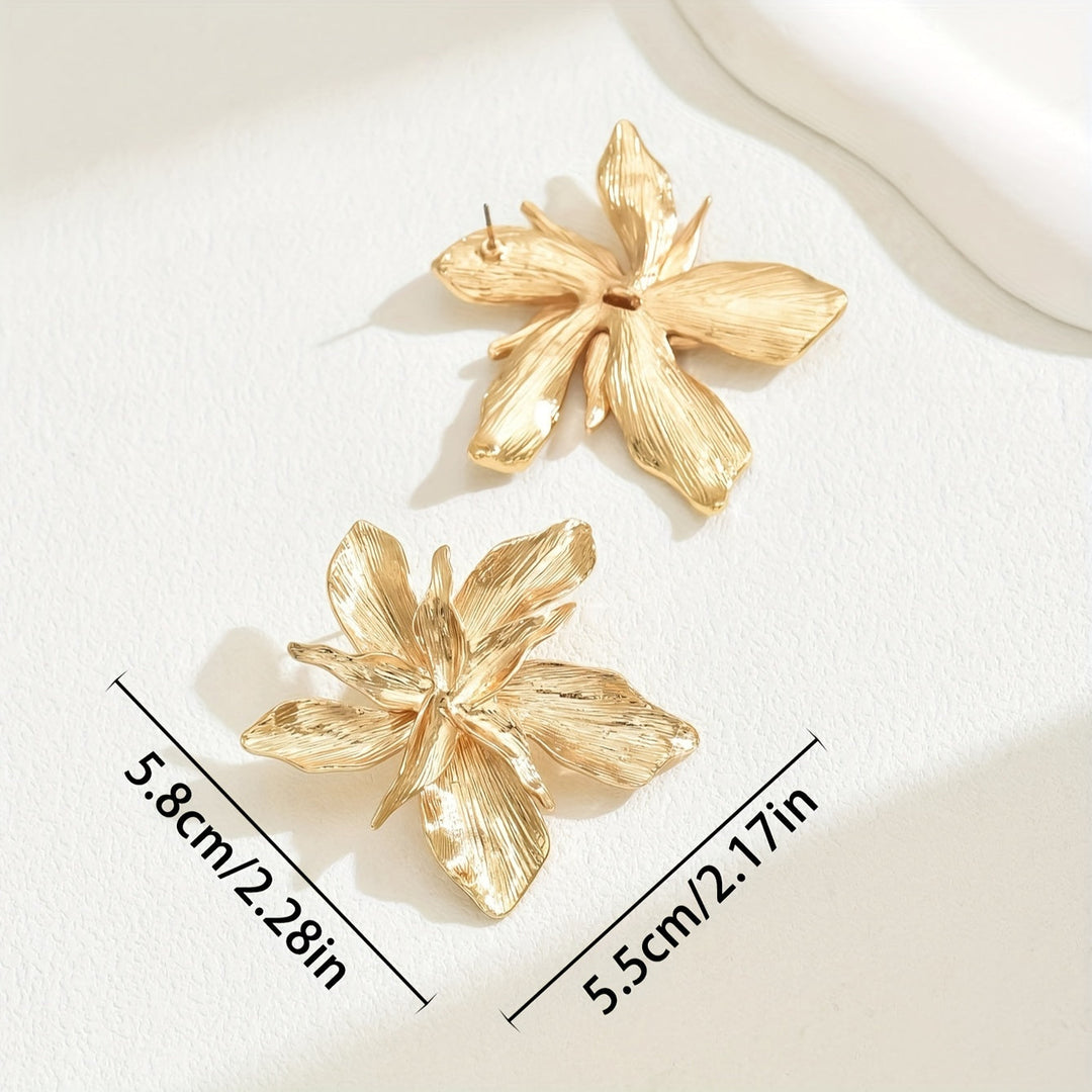 LANA™|ORECCHINI A GOCCIA FLORAL GOLDEN