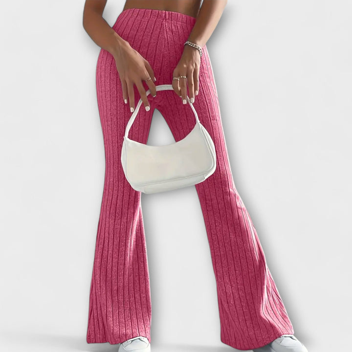 LURETTA™|PANTALONI SVASATI CON STRUTTURA FINE