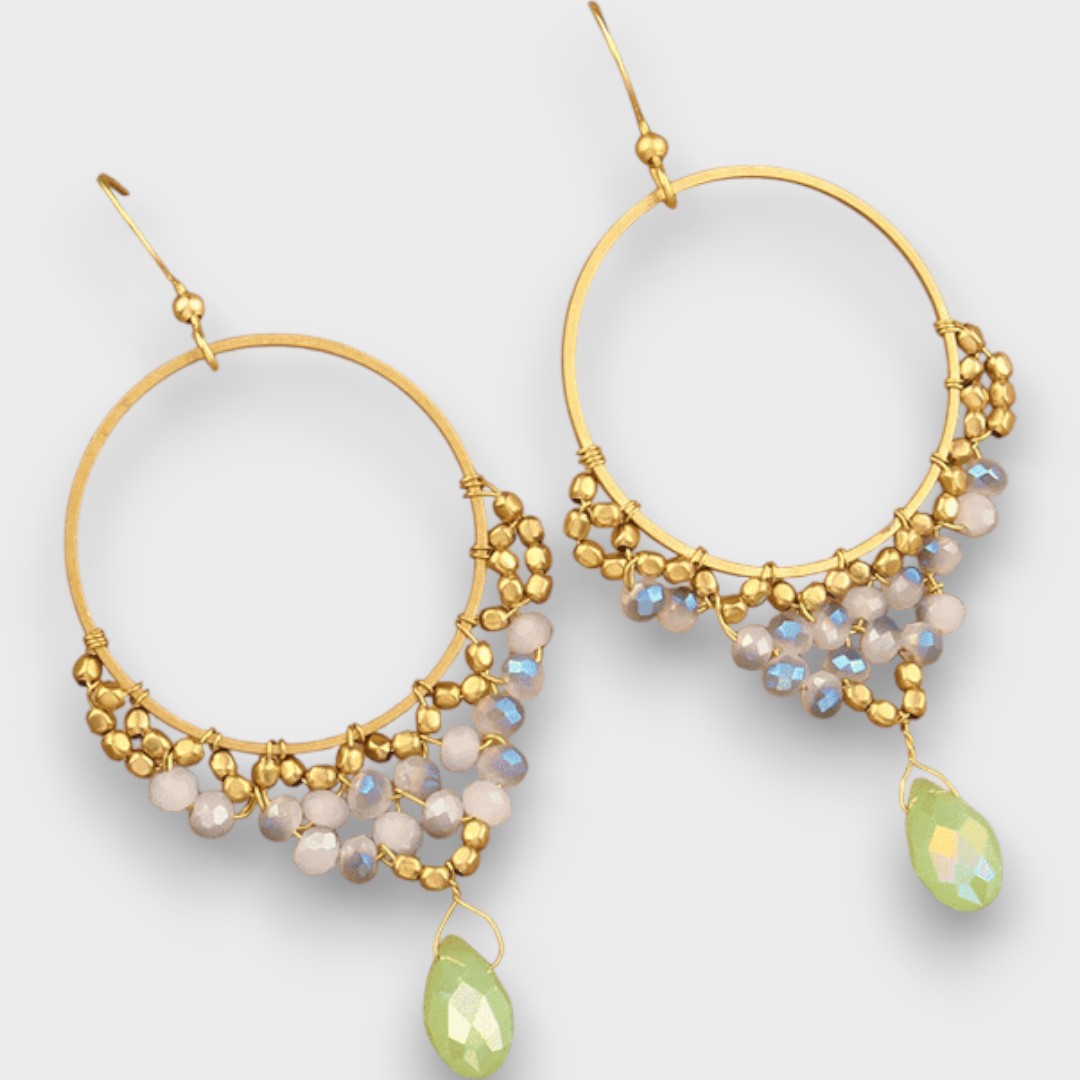 ISALDA™|ORECCHINI VINTAGE CON LEGNO E PERLE