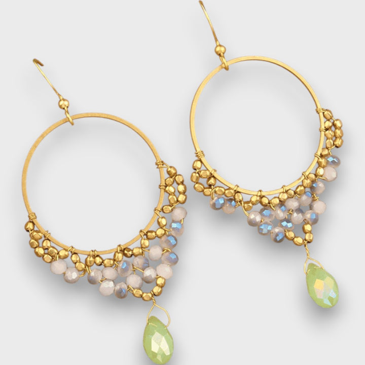 ISALDA™|ORECCHINI VINTAGE CON LEGNO E PERLE