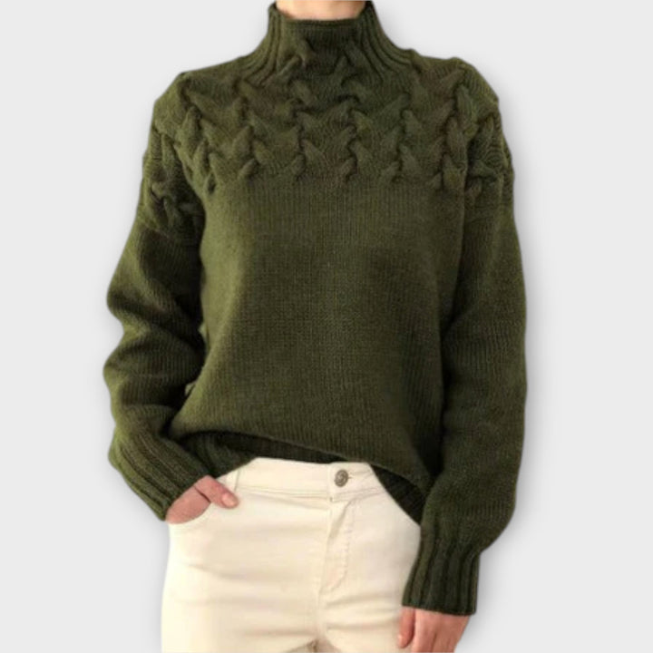EVA™|MAGLIONE DA DONNA CON DETTAGLIO A TRECCE