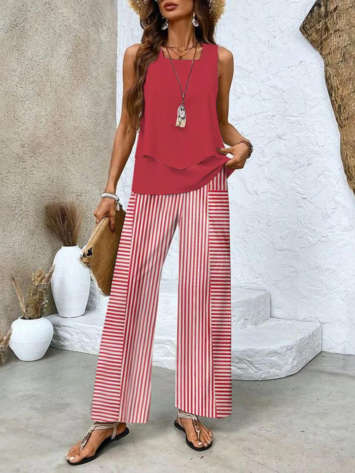ALICE™|SET ESTIVO CON TOP E PANTALONI AMPI