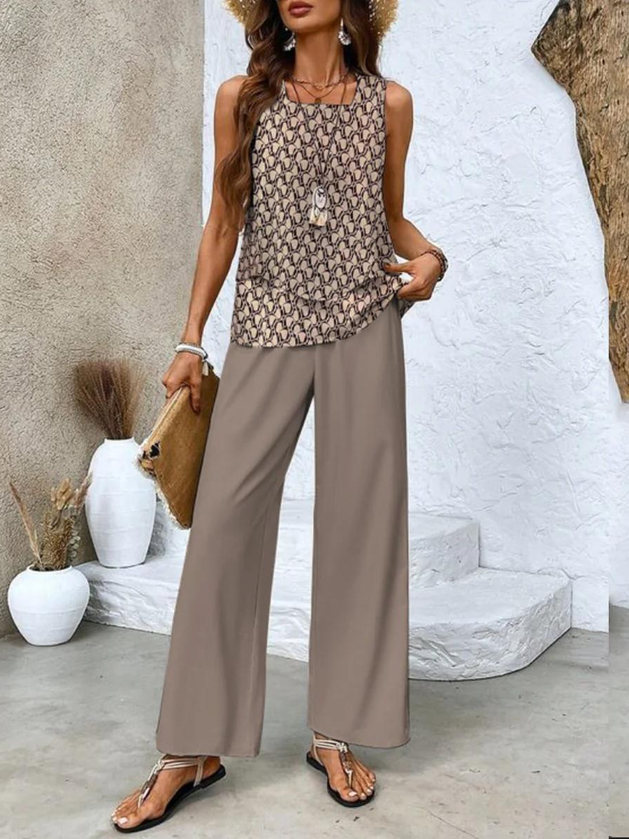 ALICE™|SET ESTIVO CON TOP E PANTALONI AMPI