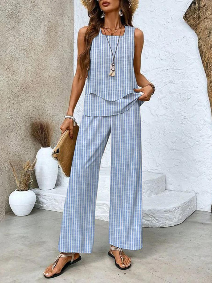 ALICE™|SET ESTIVO CON TOP E PANTALONI AMPI