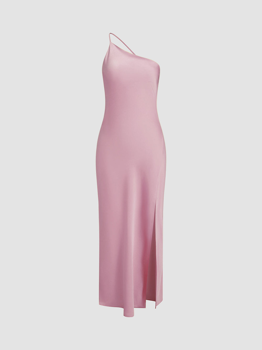 Open Back Satin Wedding Guest Maxi Dress