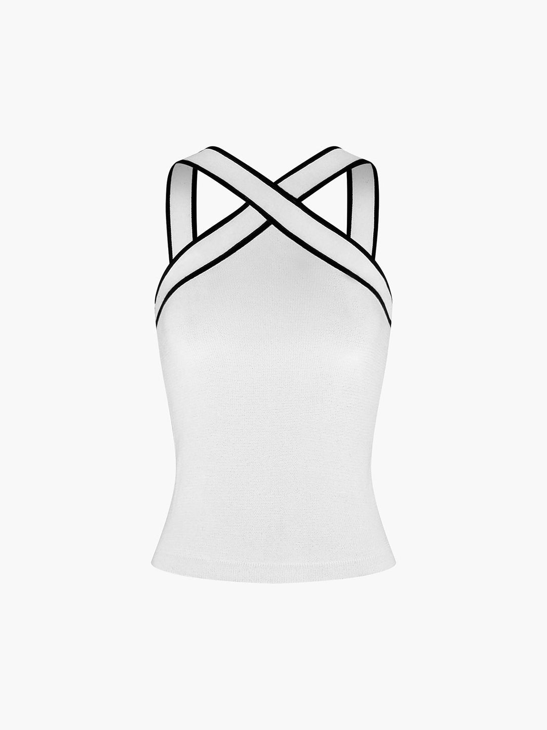 VALERIA™|TOP SENZA MANICHE CON INCROCIO ELEGANTE