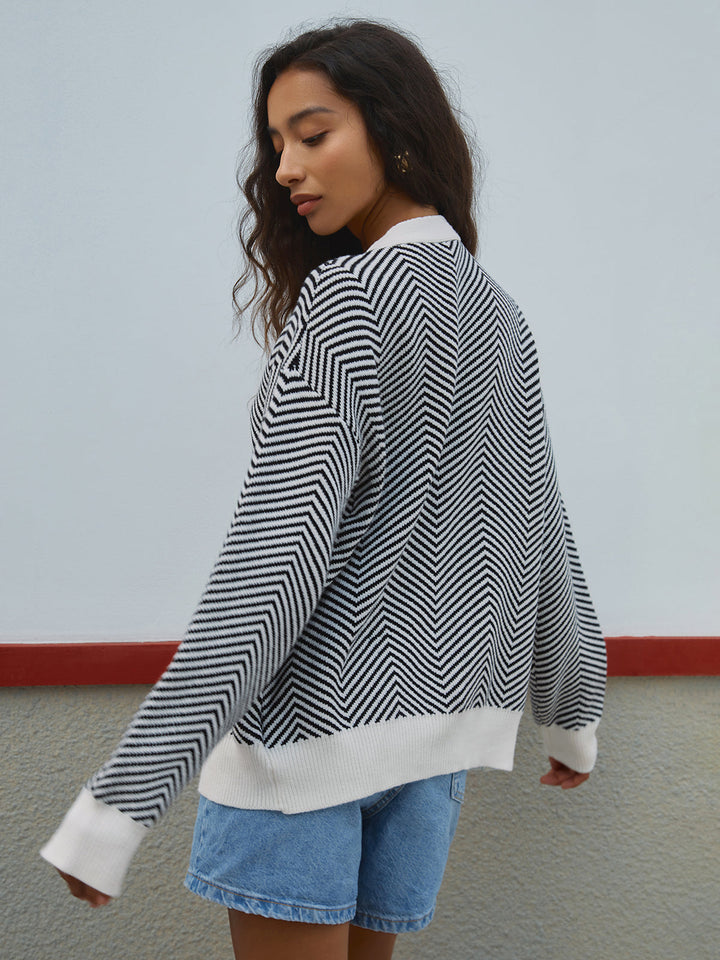SOFIA™|CARDIGAN A RIGHE MORBIDO