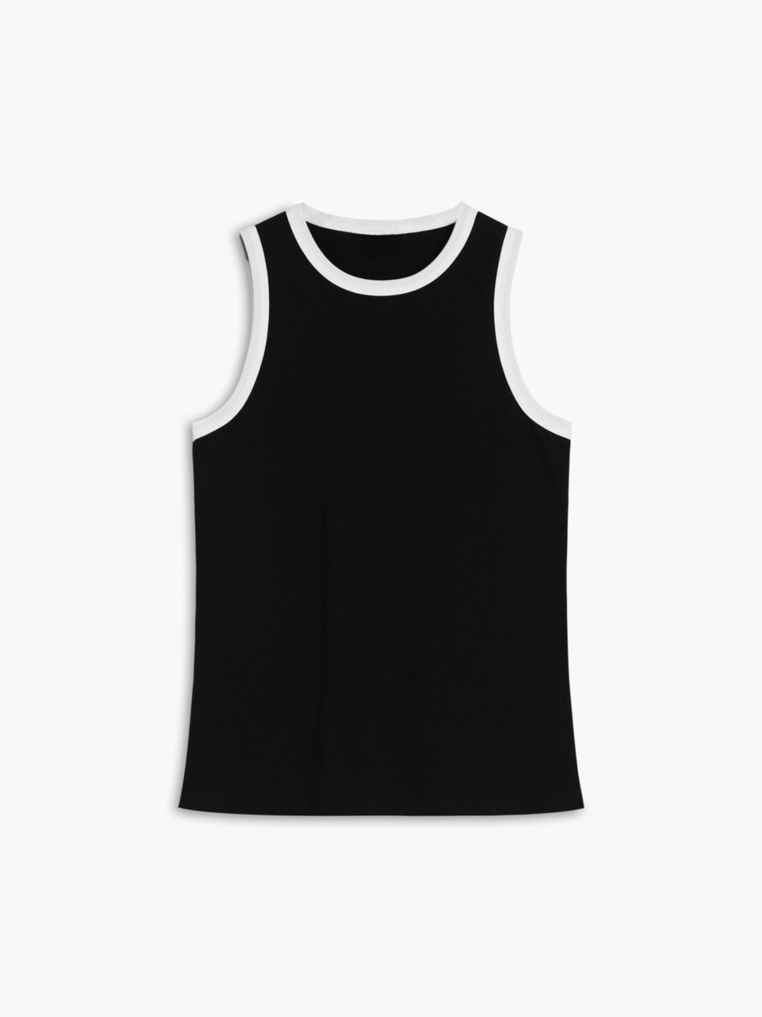 MARTINA™|TOP SENZA MANICHE MINIMAL CON PROFILI A CONTRASTO