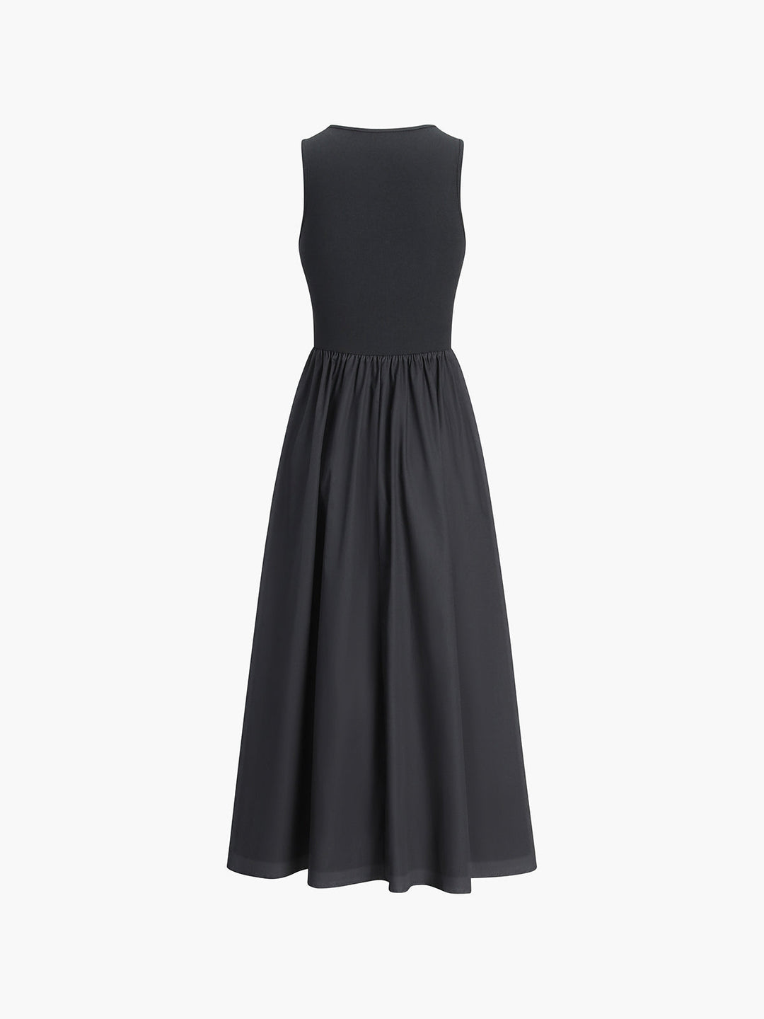 Formal Sleeveless Cotton Blend Maxi Dress