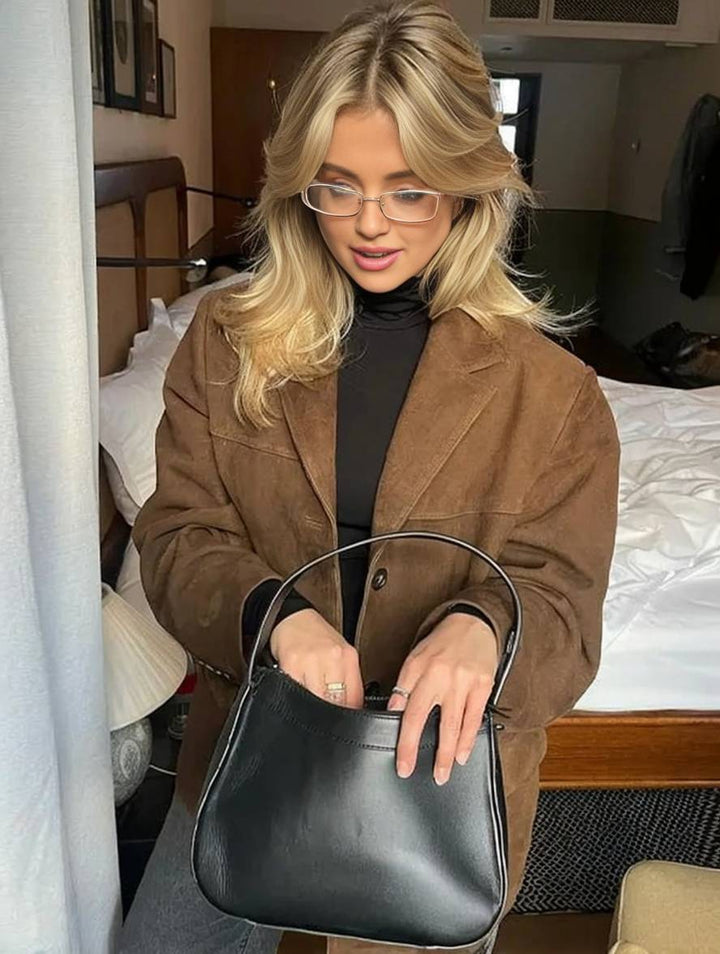 FIORA™|GIACCA BLAZER IN CAMOSCIO