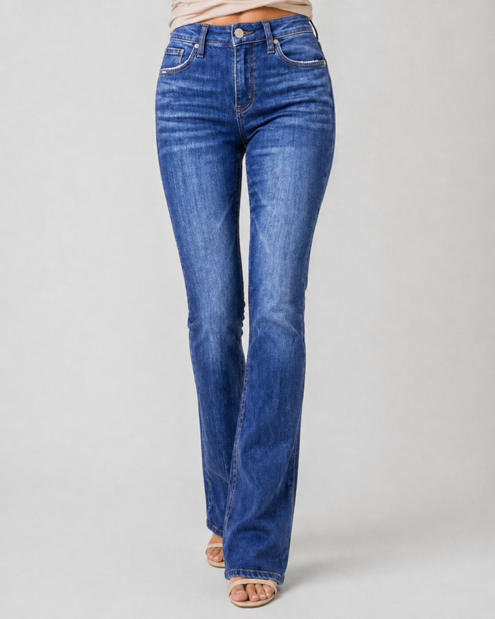 CATERINA™|JEANS A GAMBA DRITTA VITA ALTA