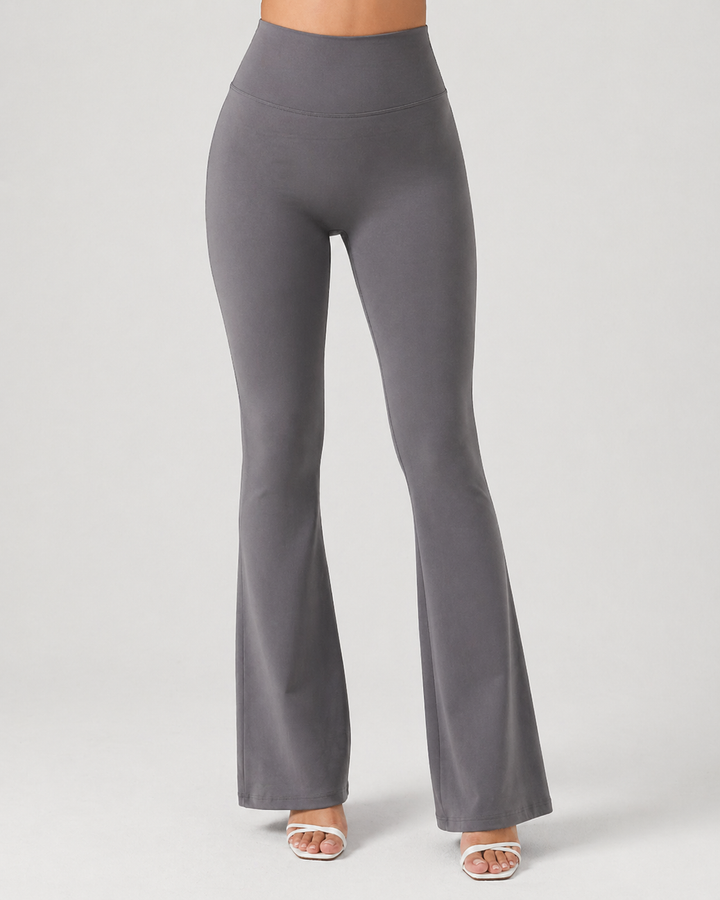 SERENA™|PANTALONI FLARE A VITA ALTA IN TESSUTO ELASTICO MODELLANTE