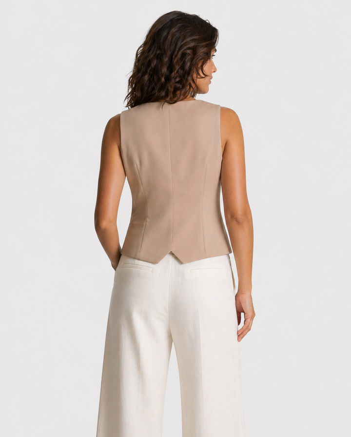 ALLEGRA™|TOP GILET SARTORIALE ELEGANTE CON BOTTONI