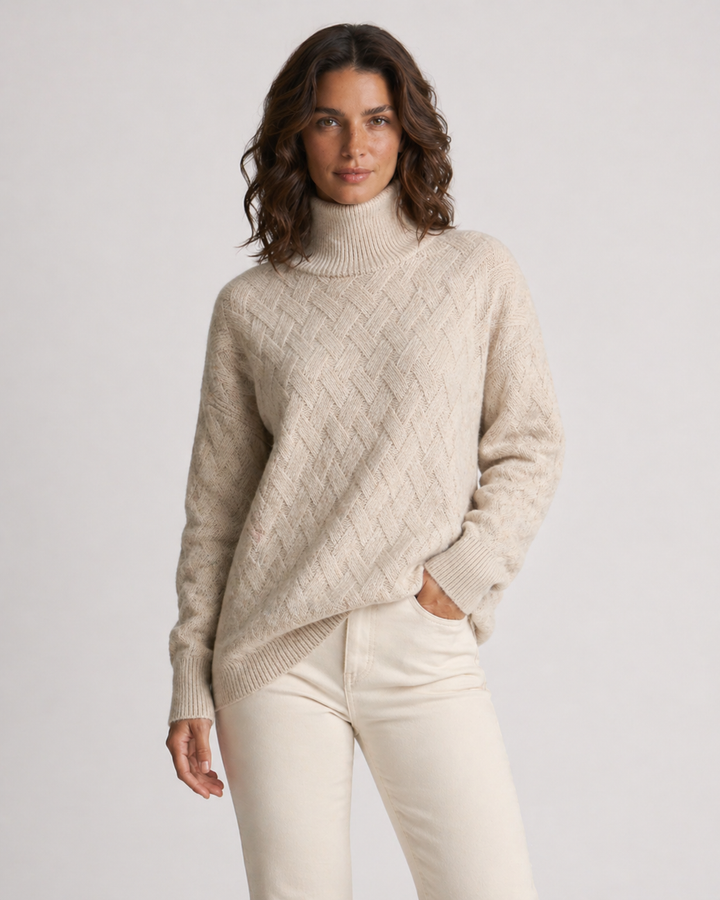 CILIEGIA™|MAGLIONE A COLLO ALTO AUTUNNALE