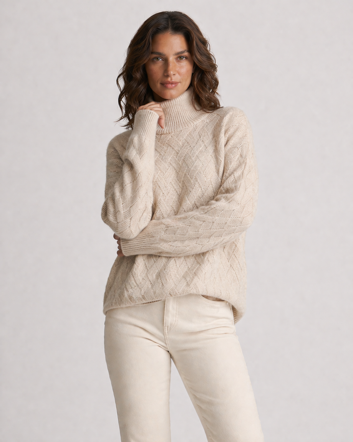 CILIEGIA™|MAGLIONE A COLLO ALTO AUTUNNALE
