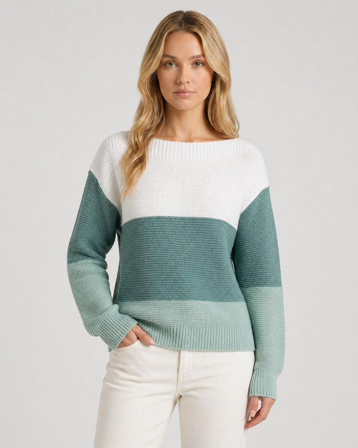 LUCIA™|MAGLIA COLOR BLOCK TONI VERDI