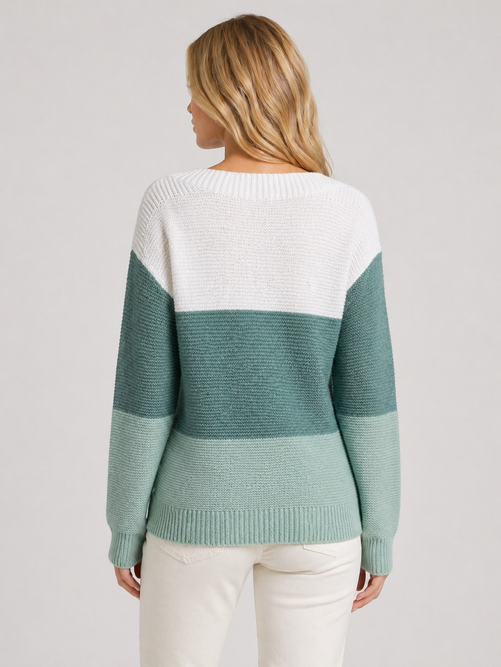 LUCIA™|MAGLIA COLOR BLOCK TONI VERDI