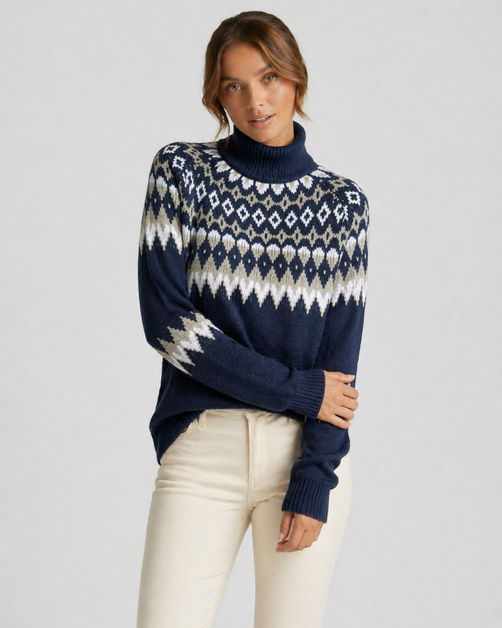 ELLA™|MAGLIONE ELEGANTE A MAGLIA GEOMETRICA