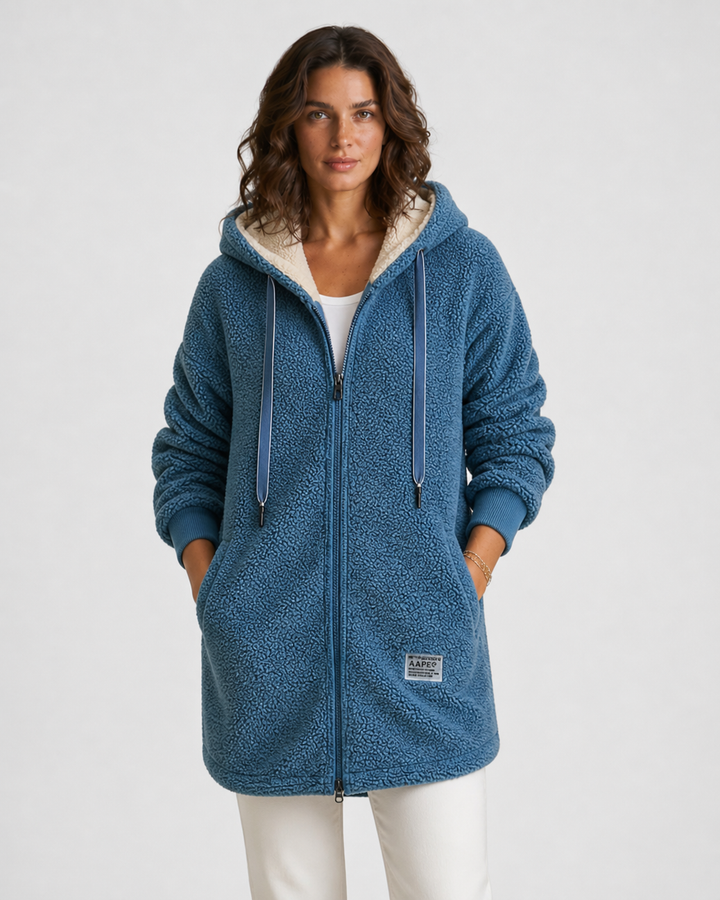 ELENA™|GIACCA TEDDY CON CAPPUCCIO FODERATO